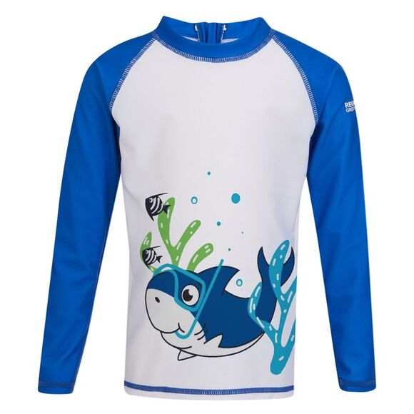 Regatta Childrens/Kids Bubbles The Shark Rash Suit / Hawaiian Blue - Picture 2 of 8